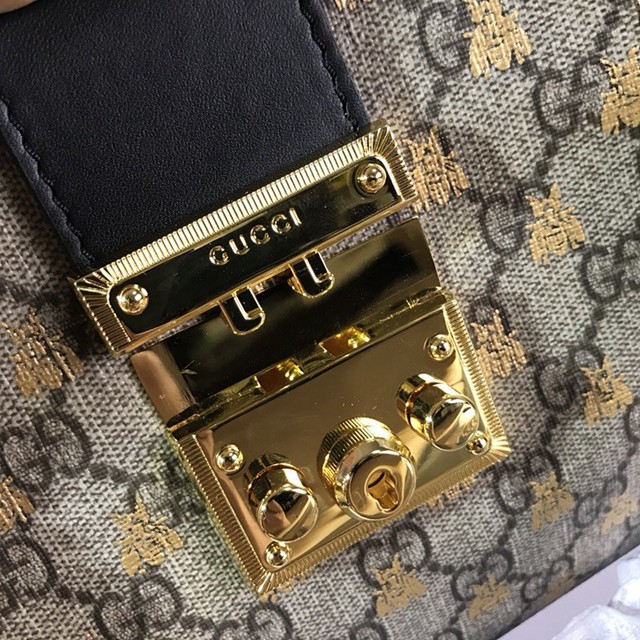 Gucci女包 498156 古馳gucci Padlock系列 中號GG肩背包  gqy1204